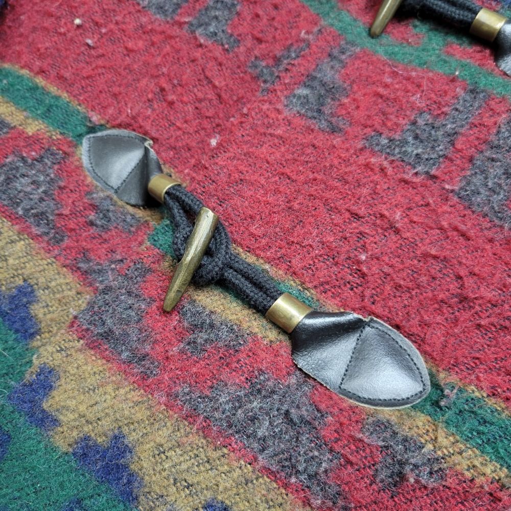 Vintage Geometric Pattern Wool Toggle Coat Women'… - image 5